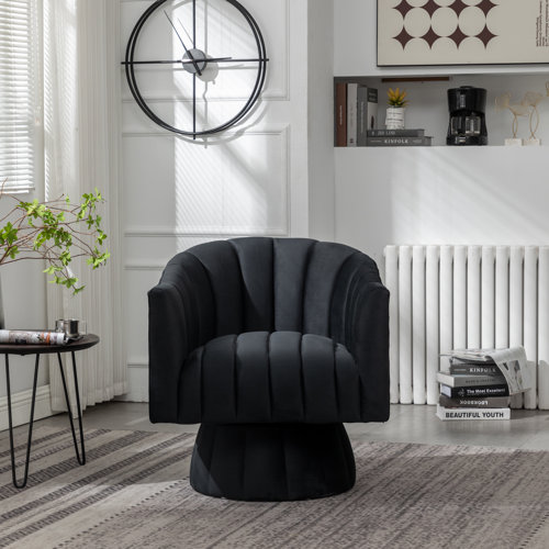 Willa Arlo Interiors Murrow Upholstered Swivel Barrel Chair & Reviews